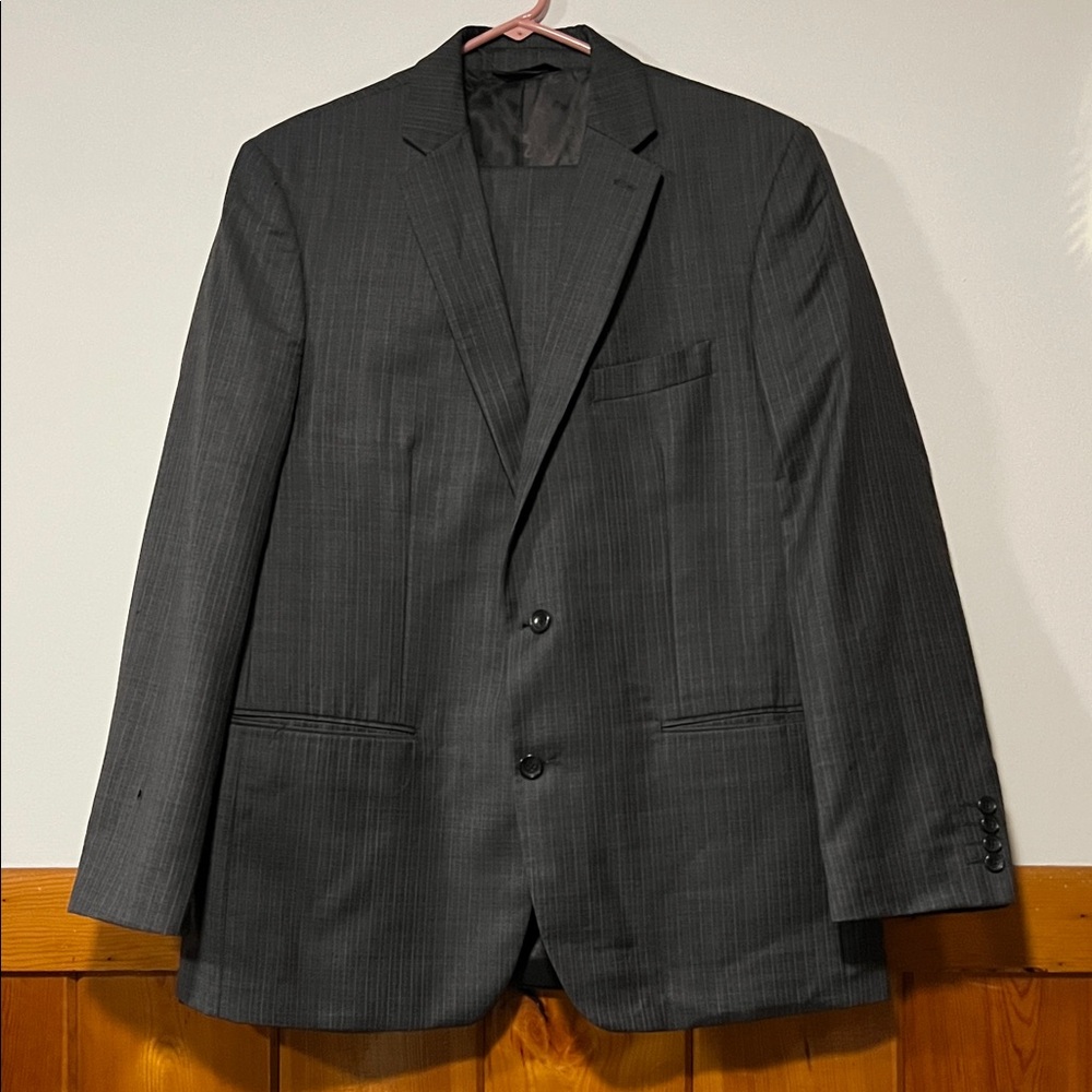 Marc Anthony Charcoal Pinstripe Suit
